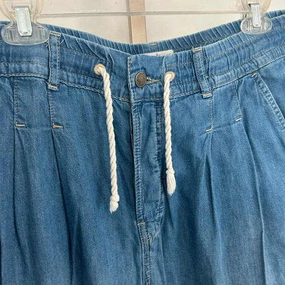 Free People Dakota Cinched Pull On Jeans We The Free Rope Tie Size M - Picture 4 of 6